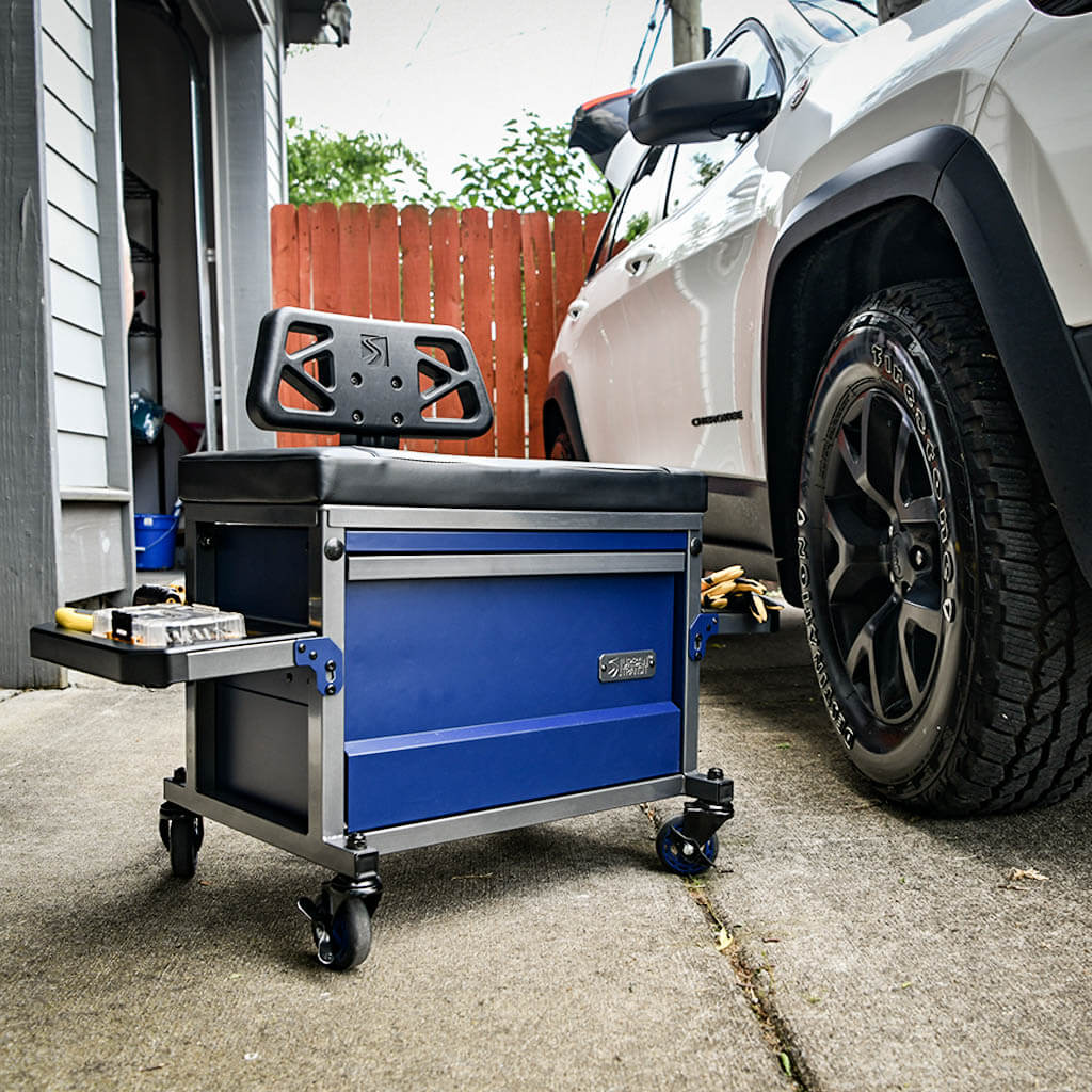 Craftsman garage stools with wheels hot sale