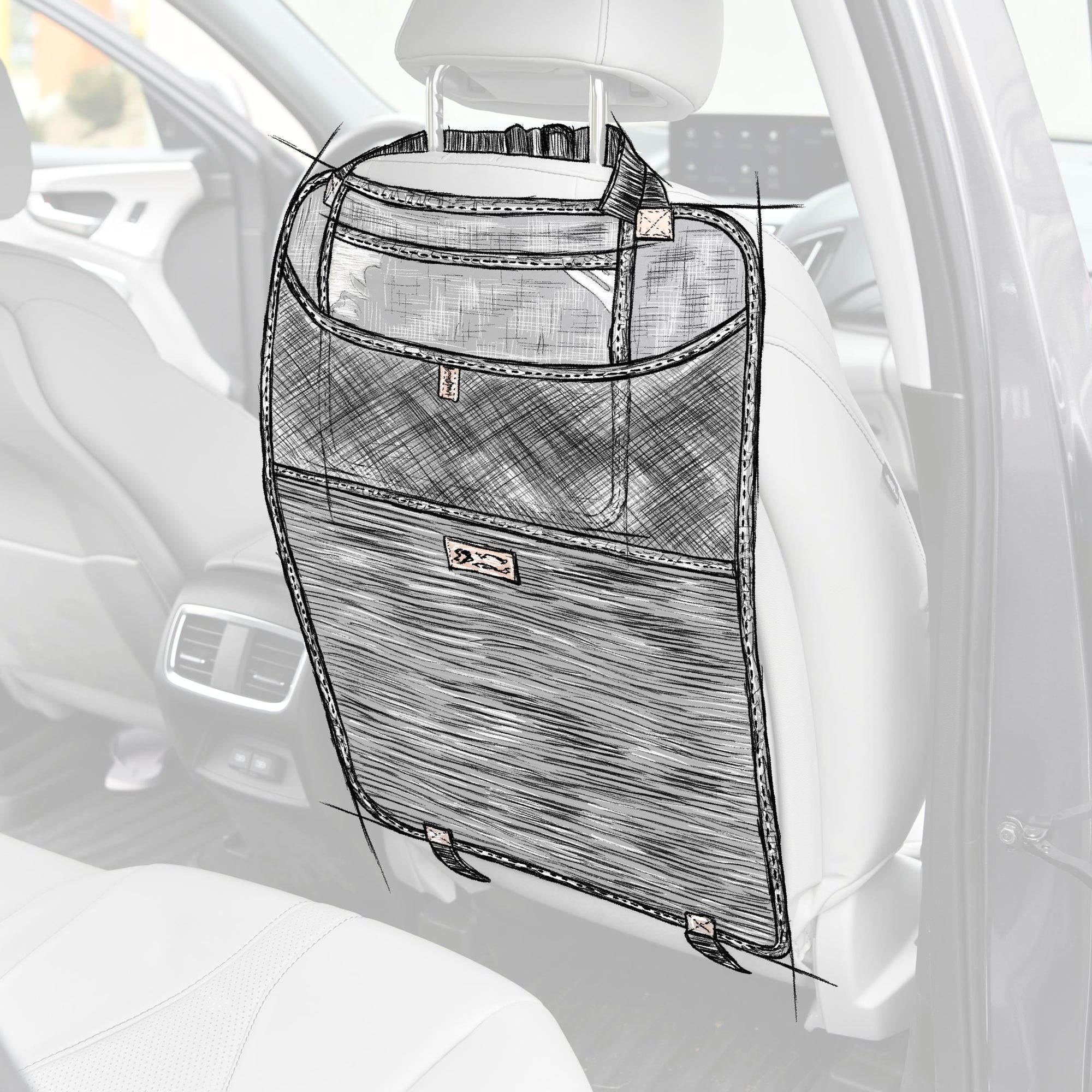 Car Seat Organizer Seat Side Storage Hanging Bag For KIA GT LINE